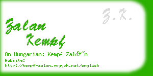 zalan kempf business card